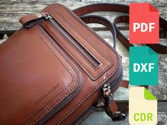 Leather Crossbody Bag Template & Pattern for Laser Cut and - Etsy