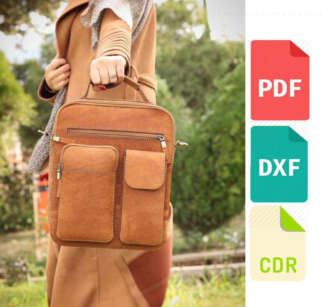 Leather Crossbody Bag Template & Pattern for Laser Cut and Print Cdr ...