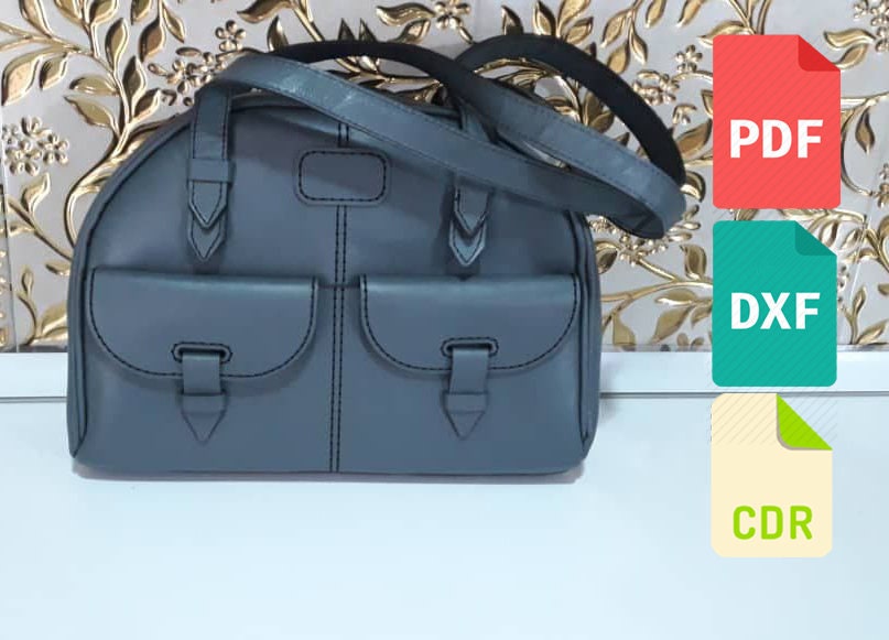Leather Women Bag Template & Pattern for Laser Cut and Print Cdr, Dxf ...
