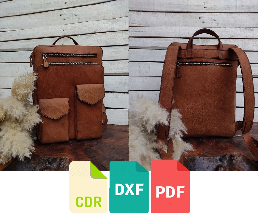 Leather Backpack Template & Pattern for Laser Cut and Print Etsy
