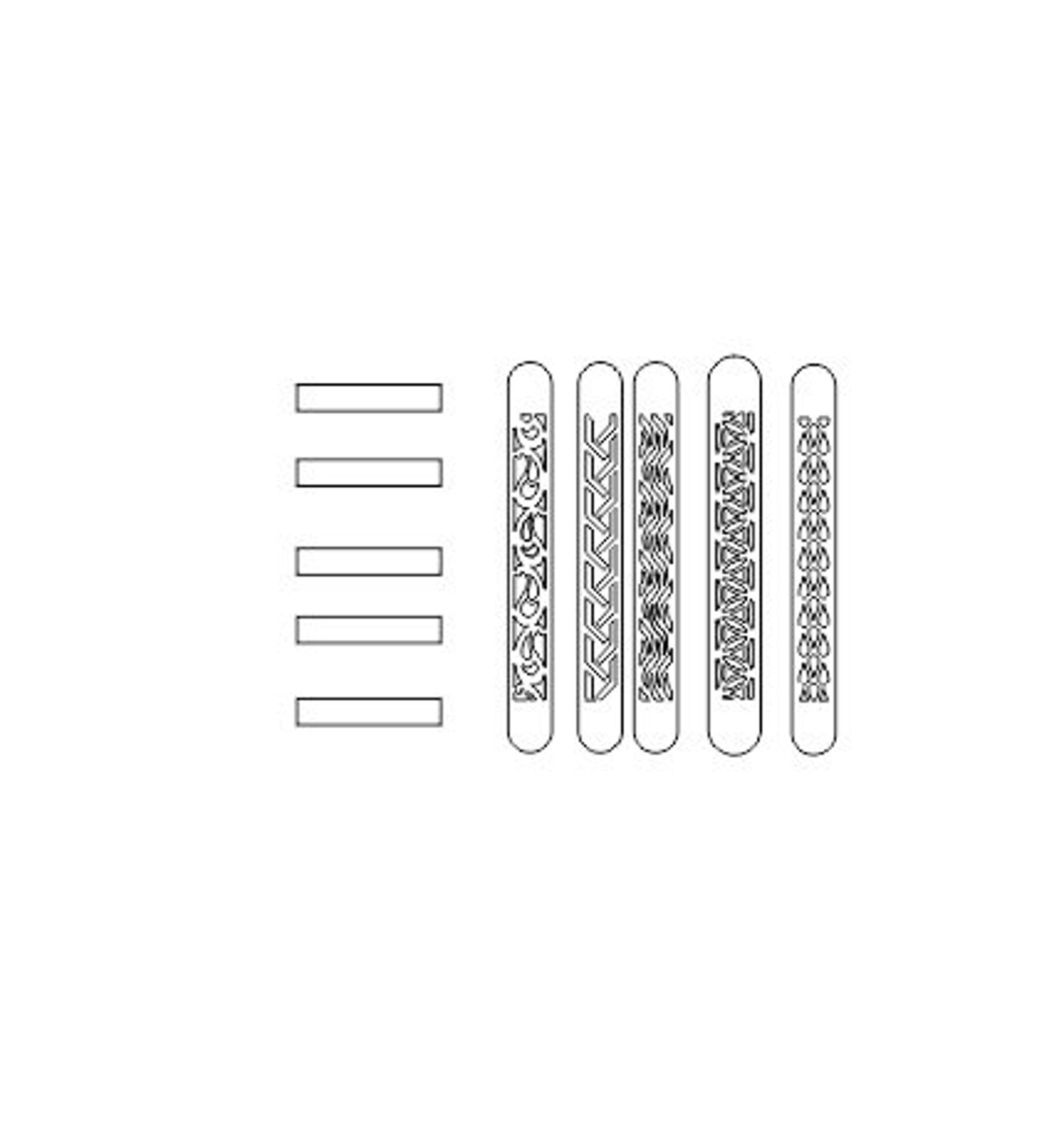 Leather Wristband Template & Pattern for Laser Cut and Print Etsy