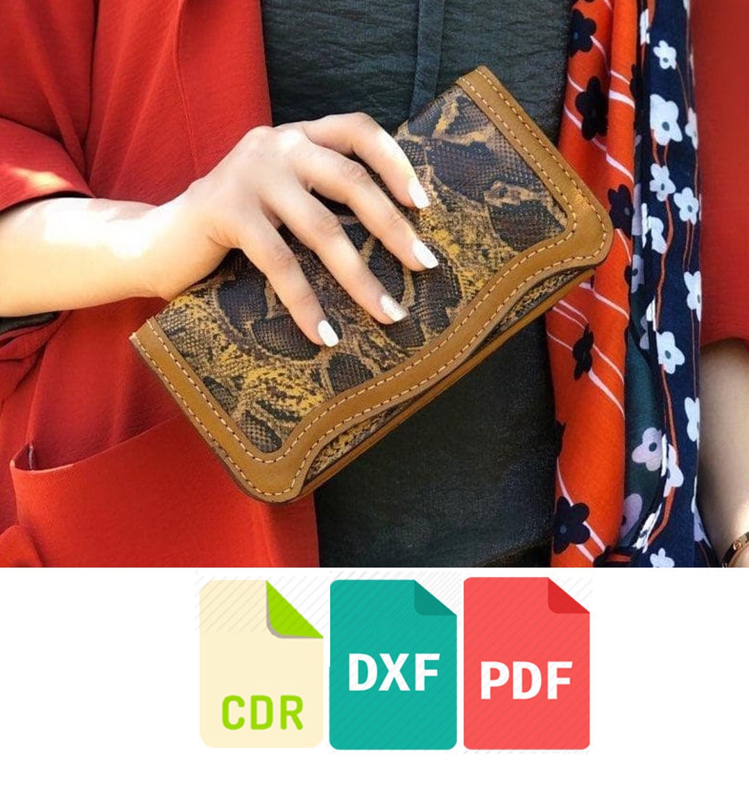 Leather Travel Wallet Bag Template & Pattern for Laser Cut and Print