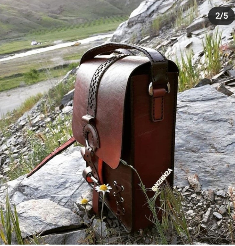 Leather Messenger Bag Template & Pattern for Laser Cut and Etsy