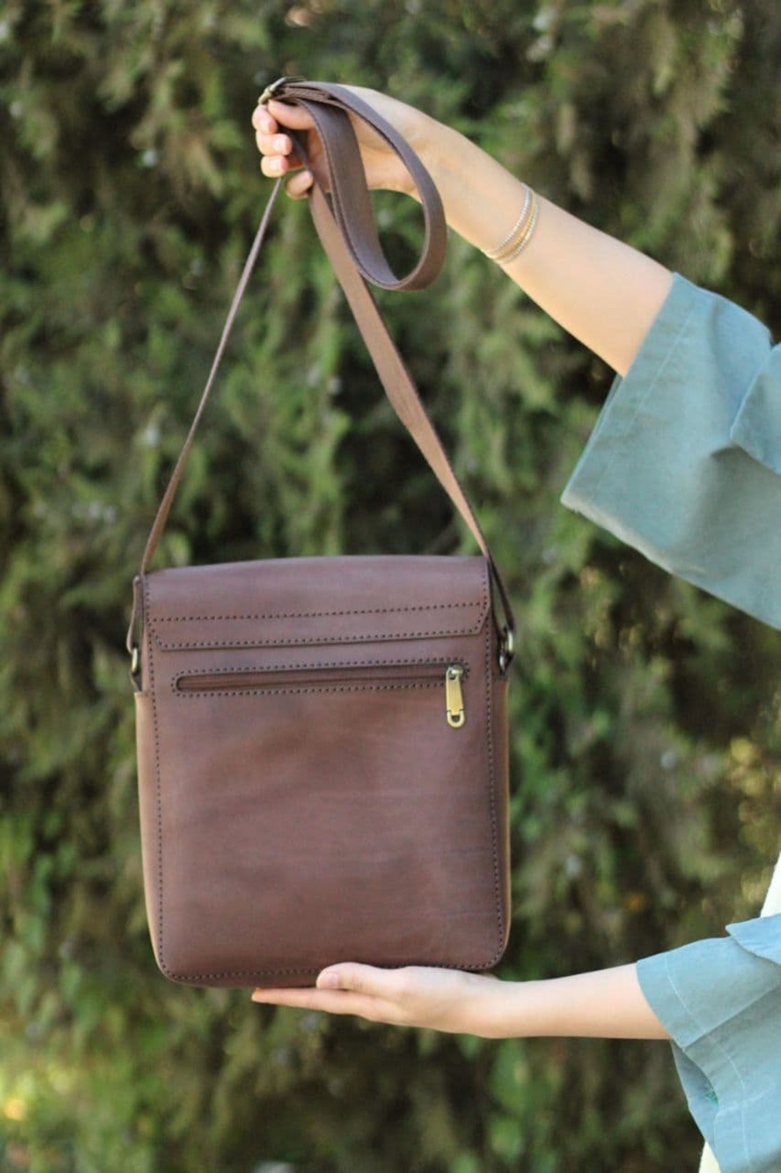 Leather Messenger Bag Template & Pattern for Laser Cut and Etsy