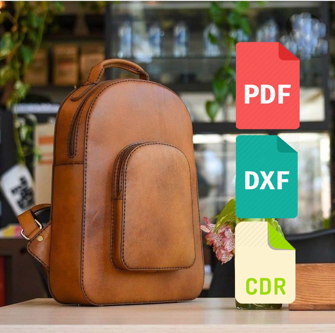 Leather Backpack Template & Pattern for Laser Cut and Print Cdr, Dxf Leather Backpack Template & Pattern for Laser Cut and Print Cdr, Dxf