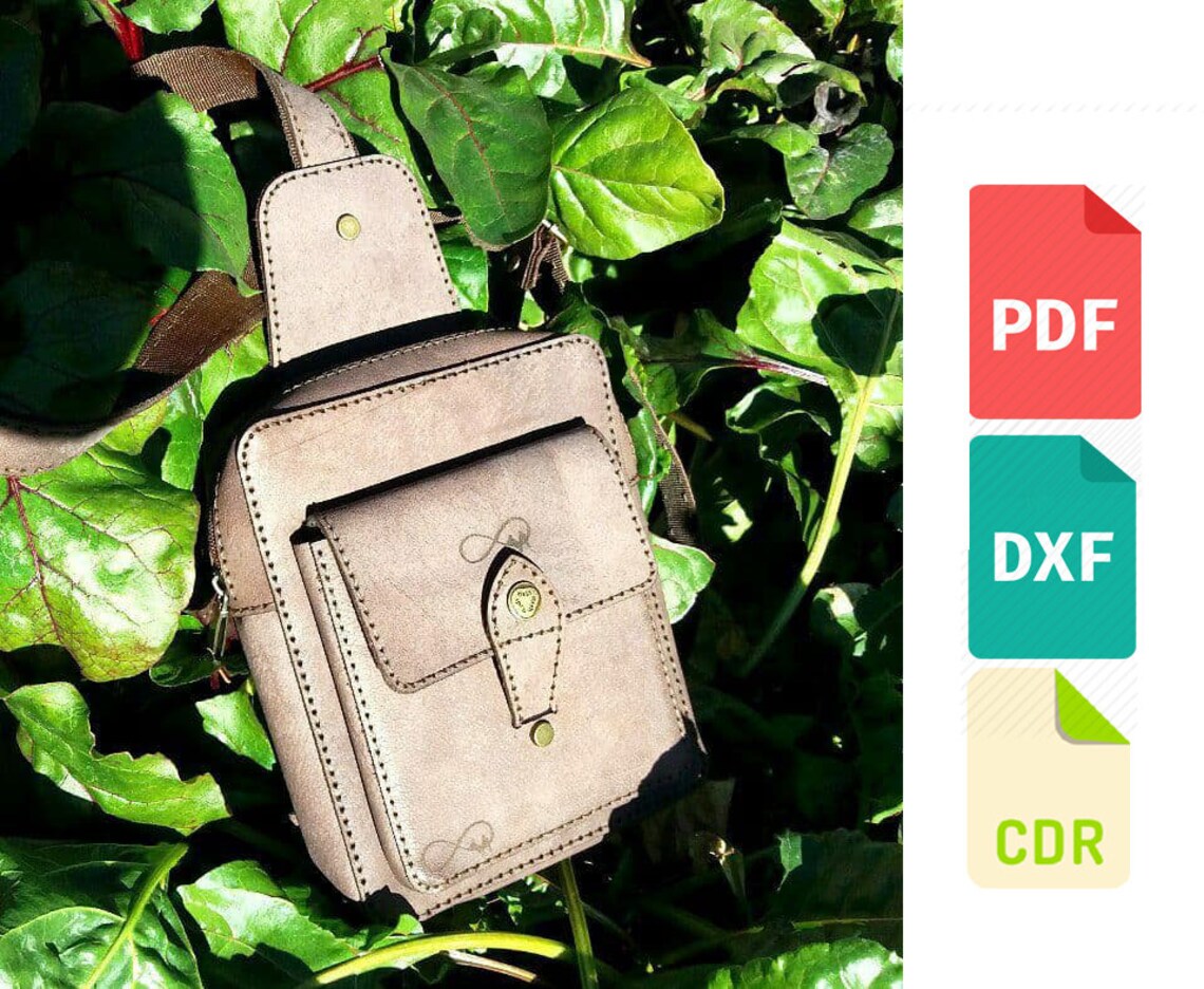 Leather Crossbody Bag Template & Pattern for Laser Cut and Etsy