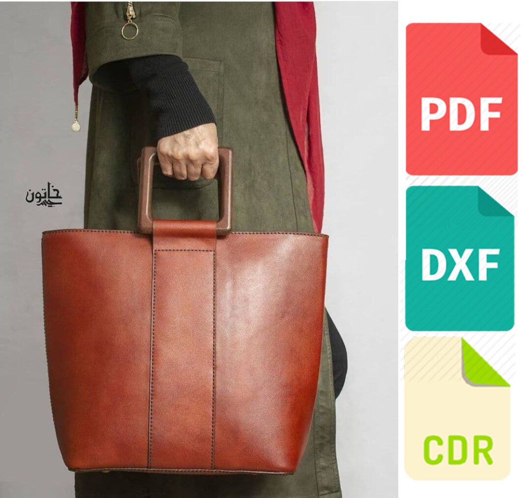 Leather Womens Bag Template & Pattern for Laser Cut and Print Cdr, Dxf ...