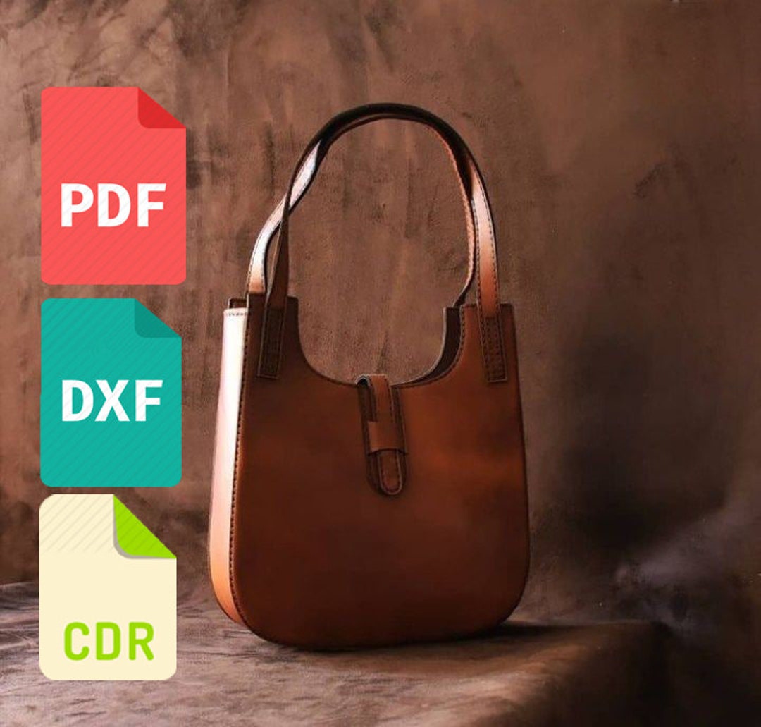 Leather Women Bag Template & Pattern for Laser Cut and Print Cdr, Dxf