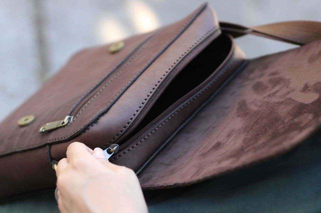 Leather Messenger Bag Template & Pattern for Laser Cut and Etsy