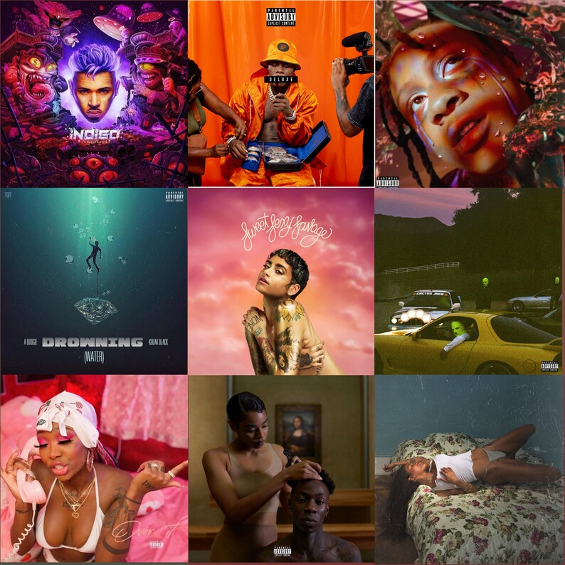 Album cover collage kit 124 posters DIY wall decor. | Etsy