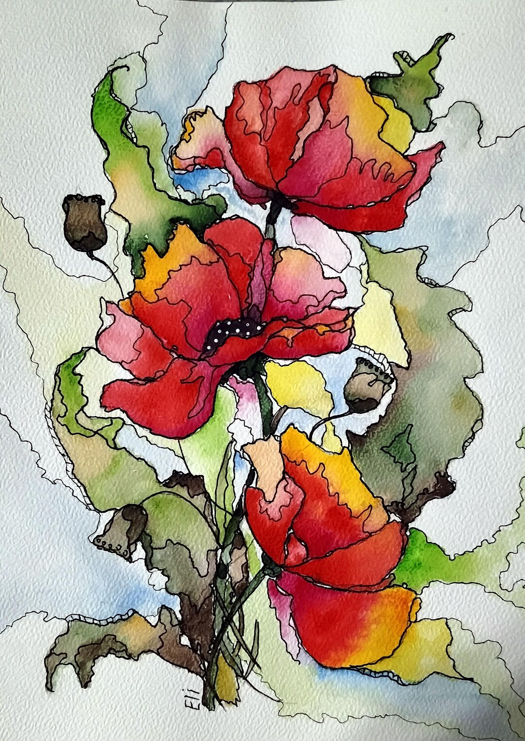 Printable Watercolor Art Flowers - Etsy