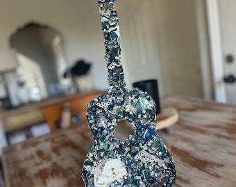 One of a Kind Glass Mosaic Guitar - Etsy