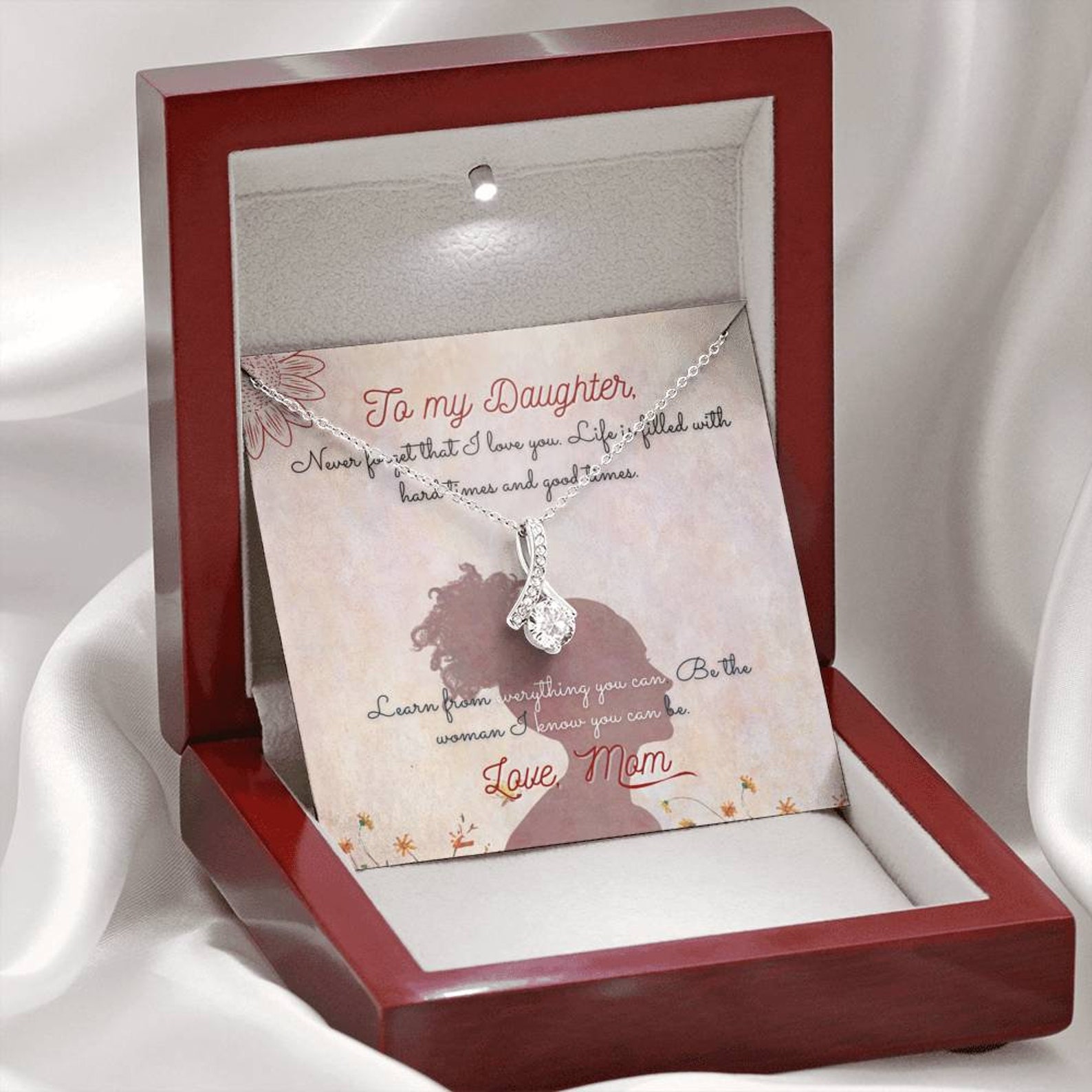 Cadeau pour la fille de maman collier de mère de fille | Etsy