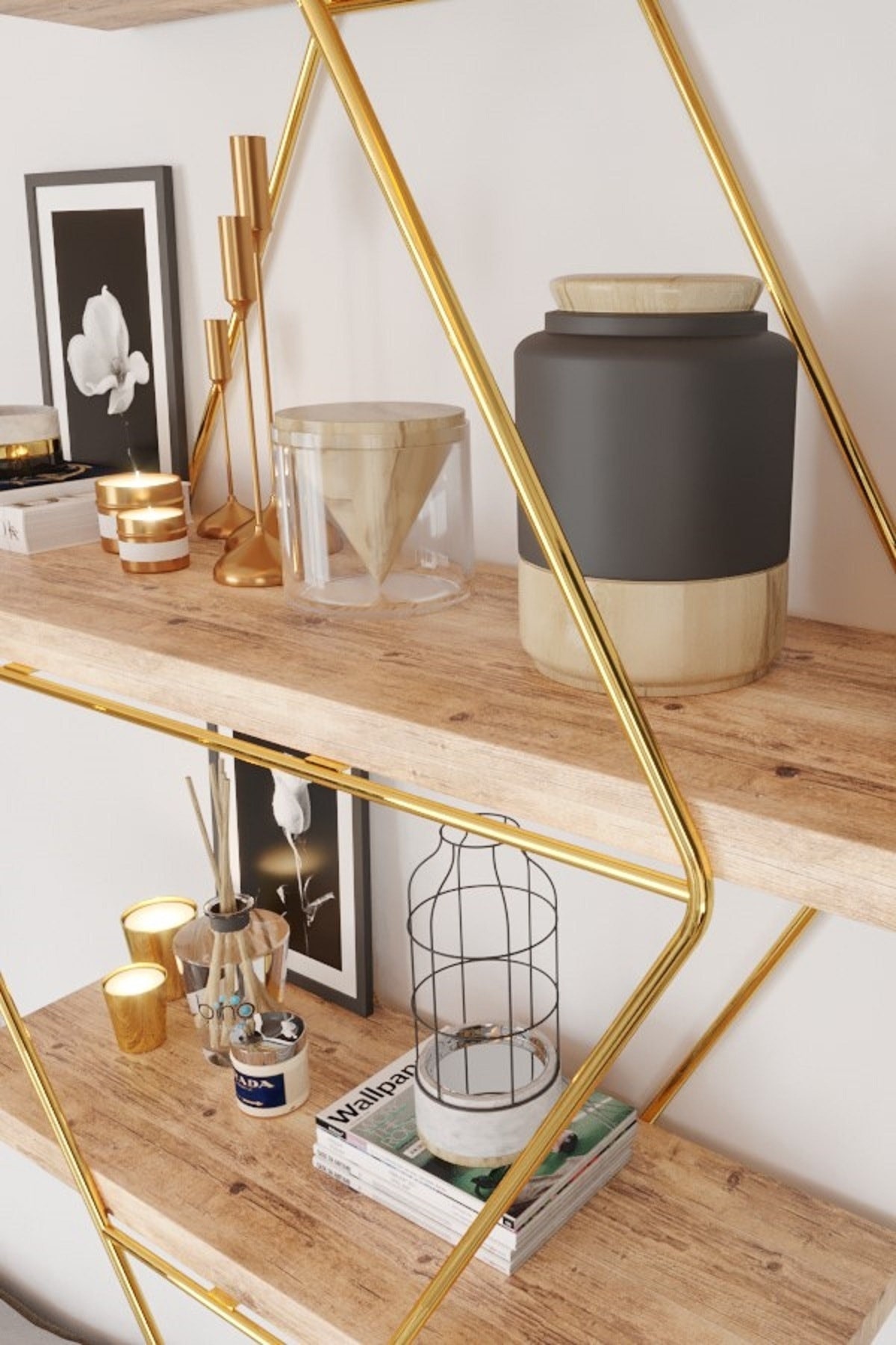 Metal Wire Wall Shelf Home Decor Storage Floating Shelf Etsy