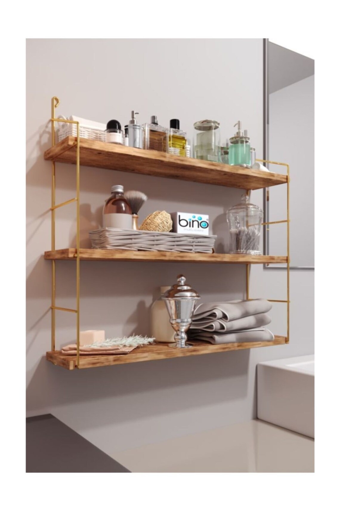 Brass shelves Brass wall shelf Gold shelves Vintage gold Etsy