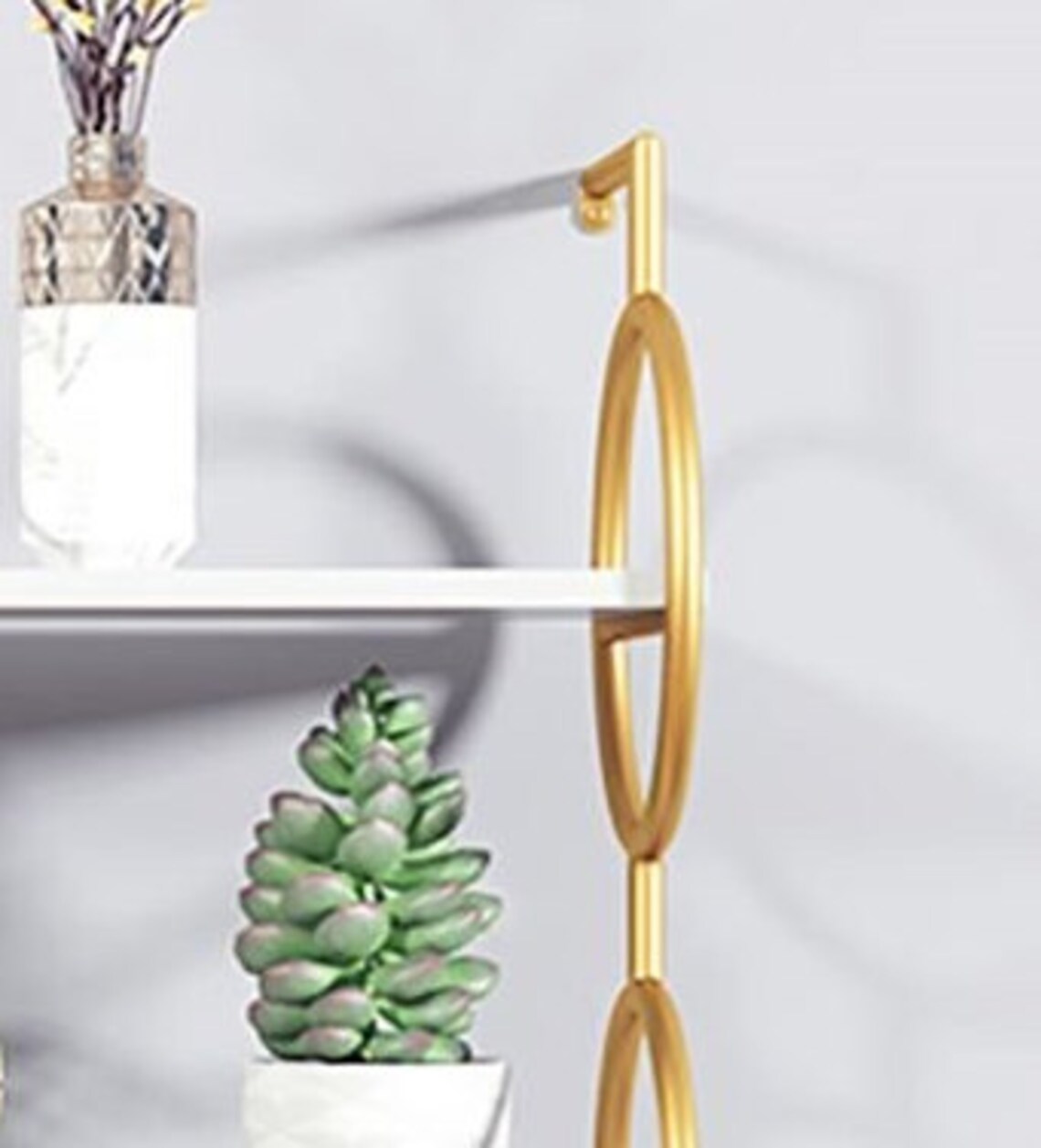Round Gold 3TieR Shelf Floating Shelves Wall Mounted Etsy