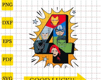 Download Marvel Birthday Svg Etsy