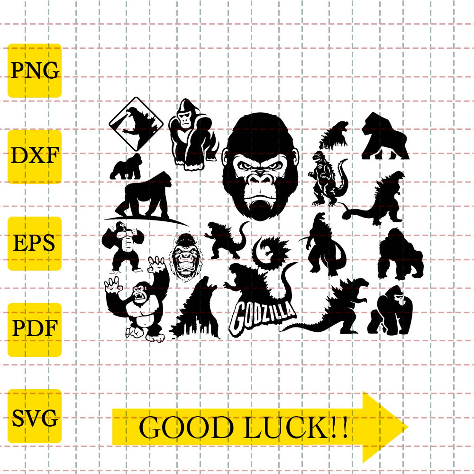 Free Free Godzilla King Kong Svg 406 SVG PNG EPS DXF File