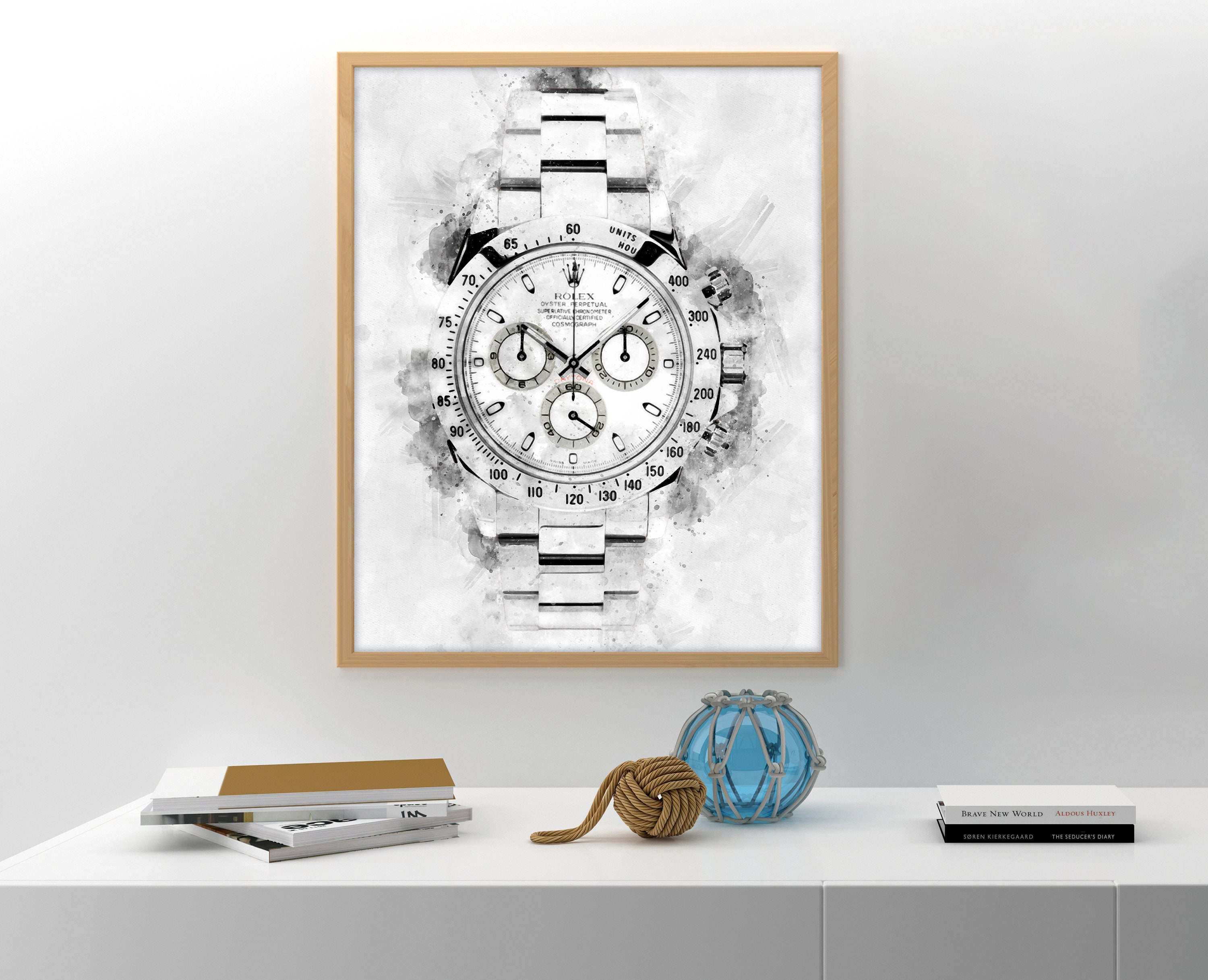 Rolex Watercolor Wall Art Rolex Watch Watch Printable Etsy