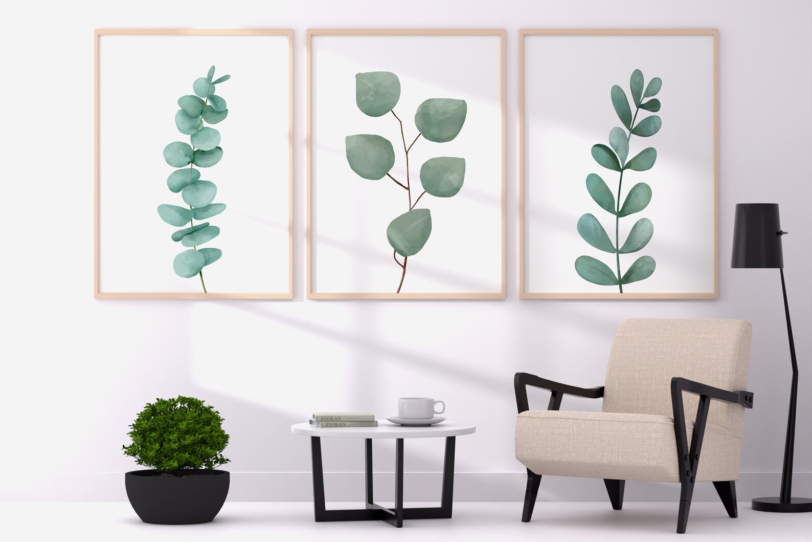 SVG EPS Green Leaf Wall Art Leaf Art Prints or Canvas Set of Etsy