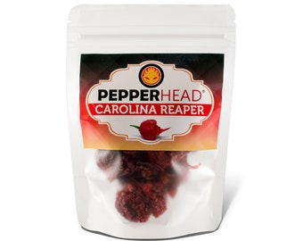 PepperHead Whole Carolina Reaper Peppers -  - World&#39;s Hottest Pepper Pods
