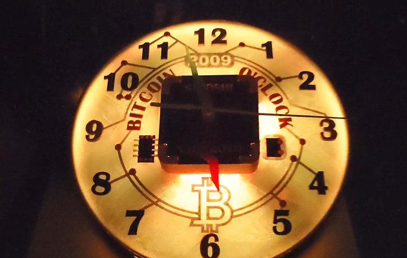 3D Bitcoin Clock / BTC Clock / Crypto Clock / 3D Clock / Etsy