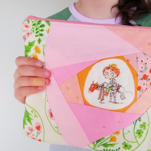Improv Piecing - digital sewing pattern (PDF), quilting technique, instant download, zipper pouch, diy project bag