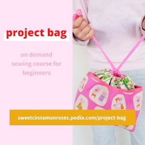 Wee Braw Bag digital sewing pattern PDF, two sizes, instant download, weebrawbag drawstring bag, diy project bag image 8
