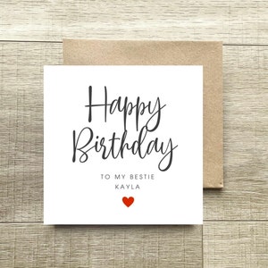 Carte d'anniversaire personnalisée meilleur ami, carte personnalisée d'anniversaire d'un ami, carte d'amitié, anniversaire d'un ami, carte de voeux d'un ami