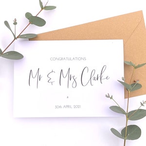 Biglietto di nozze personalizzato, biglietto di auguri per coppia di sposi, biglietto di congratulazioni per matrimonio, biglietto regalo per matrimonio, biglietto con dettagli diamantati