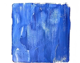 Series 029: Blue Series (2020) - ORIGINAL Small Format Painting  - Acrylic on Paper - Untitled No. 006 • UNFRAMED