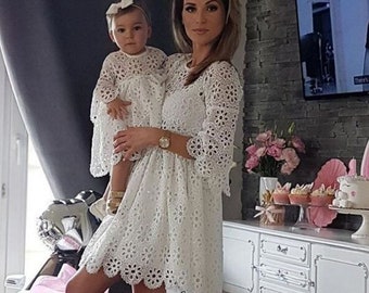 Mutter Tochter Kleid Etsy