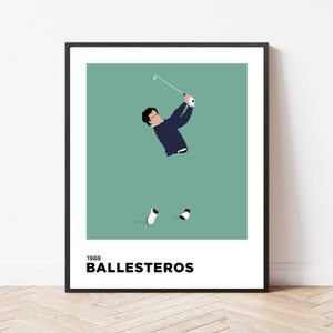 Seve Ballesteros | 1988 | Golf | Travel | Print | Poster | Gift | Home Decor