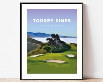 Torrey Pines | California | Golf | Travel | Print | Poster | Gift | Home Decor