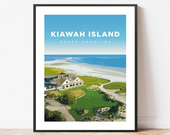 Kiawah Island South Carolina Golf Travel Print Poster