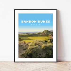Bandon Dunes | Oregon | Golf | Travel | Print | Poster | Gift | Home Decor