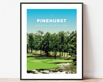 Pinehurst | North Carolina | Golf | Travel | Print | Poster | Gift | Home Decor