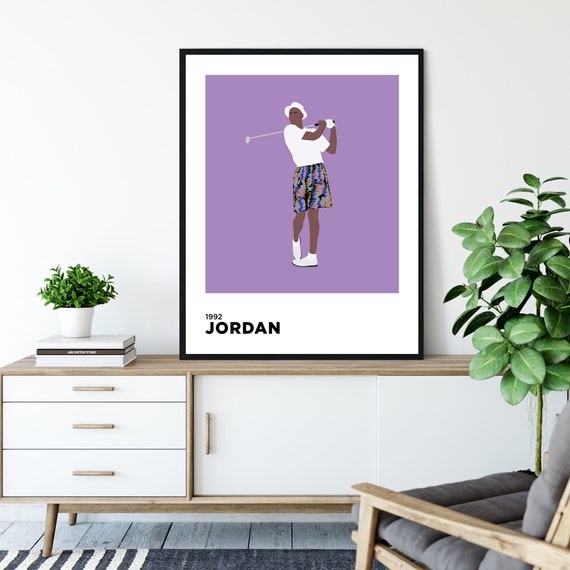 Michael Jordan Playing Golf Art Print