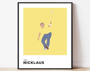 Jack Nicklaus | 1986 | Golf | Travel | Print | Poster | Gift | Home Decor