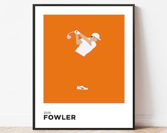 Rickie Fowler | Jahrgang 2018 | Golf | Reisen | Drucken | Poster | Geschenk | Wohndekor
