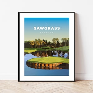 Sawgrass / Florida / Golf / Travel / Print / Poster / Gift / Home Decor