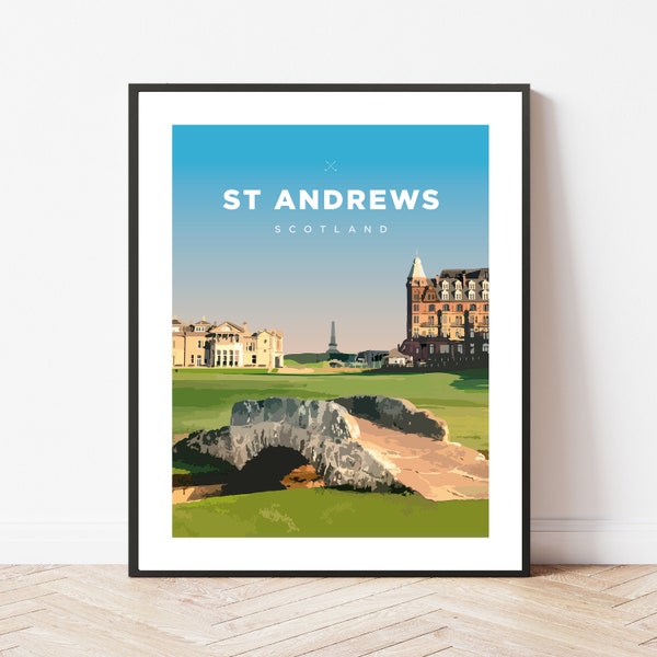 St Andrews | Scotland | Golf | Travel | Print | Poster | Gift | Home Decor