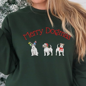 Jack Russell Terrier-sweater Jack Russell Mom Kerstcadeaus Vakantietrui Kerst ronde hals Ugly Christmas sweater