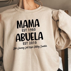 Personalised Abuela Sweatshirt, Custom Abuela Gifts, pregnancy announcement, new Abuela gift, grandma gift, mothers day gift, Abuela Shirt
