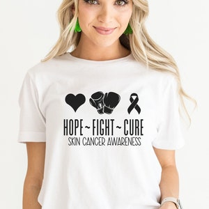 Skin Cancer Shirt, Skin Cancer support shirt, Skin Cancer Awareness shirt, Skin Cancer Warrior t-shirt, Supporter crew tee