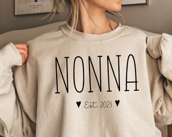 Sudadera Nonna personalizada, Nonna personalizada desde 2026, anuncio de embarazo, regalo para la nueva Nonna, regalo del Día de la Madre, camiseta Nonna