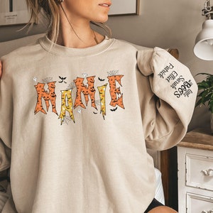 Personalized Mamie Halloween Sweatshirt, Mamie Fall Crewneck Sweater, Mamie Thanksgiving, Custom Mamie Gifts, Mamies little boos