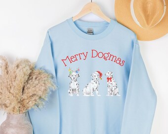 Dalmatiner Pullover Dalmatiner Weihnachten Weihnachtsgeschenke Urlaub Pullover Weihnachten Crewneck Hässliche Weihnachten Pullover Dalmatiner Shirt