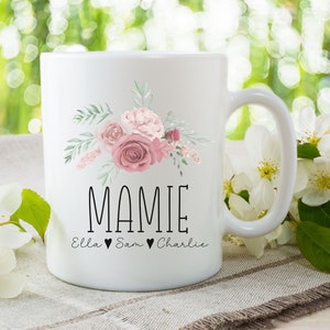 Personalised Mamie Mug, Custom Mamie Gifts, pregnancy announcement, new Mamie gift, grandma gift, mothers day gift, Mamie coffee cup