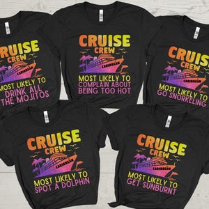 Caribbean Cruise Shirt, Most Likely to Cruise Shirts, Family Cruise Shirts, Funny Matching Group Cruise Shirt, Custom Cruise T-Shirts